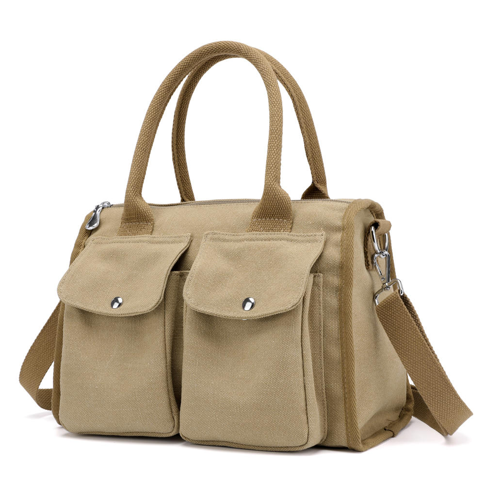 KVKY Canvas Tote Handbags Simple Shoulder Bags