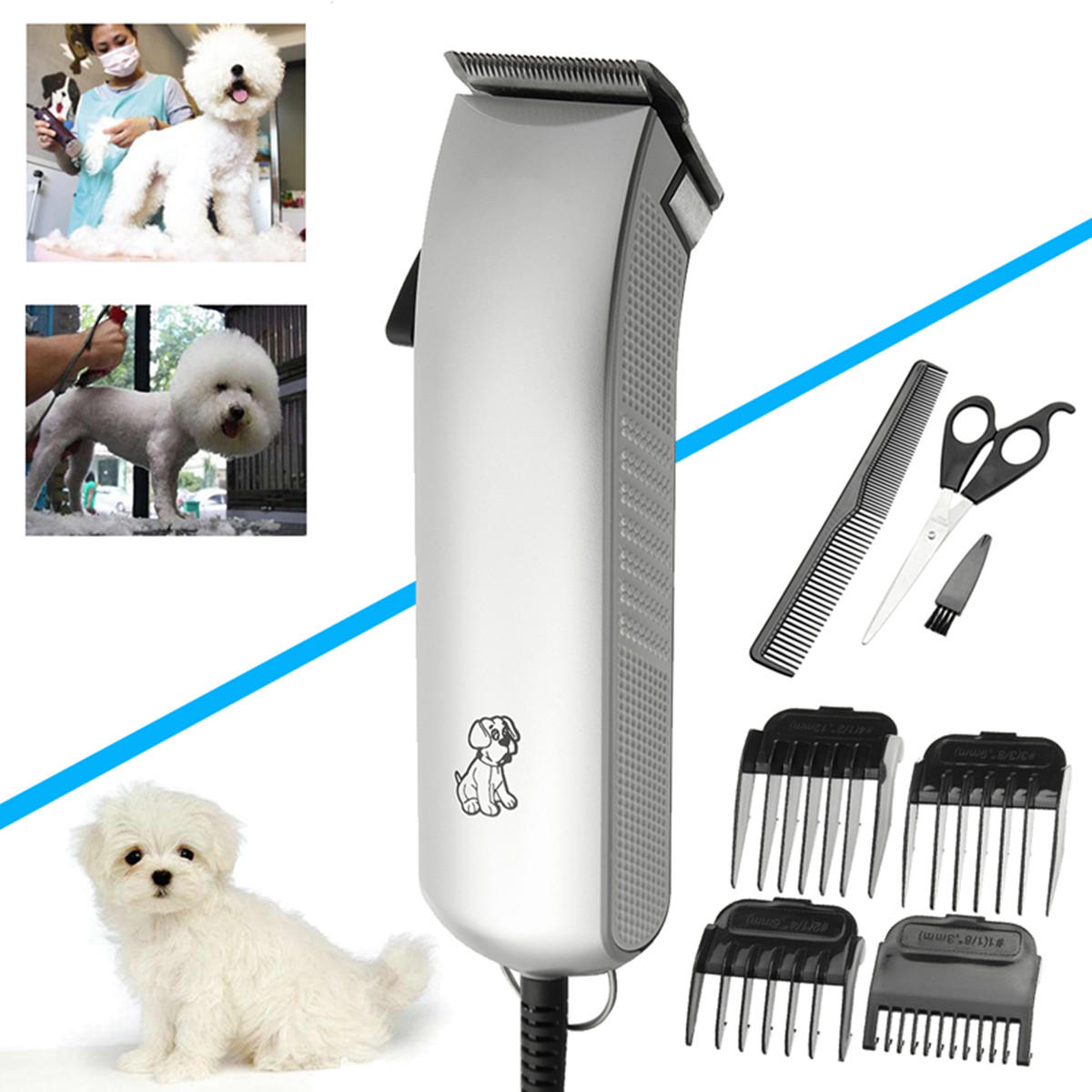 

Electric Professional Cat Dog Clipper Cordless Pet Hair Grooming Trimmer Shaver Kit Tool 3mm/6mm/9mm/12mm Head Combs