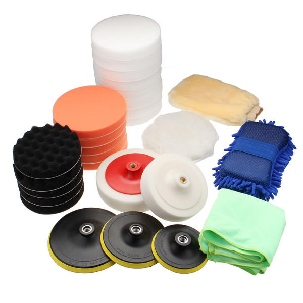 29 stks spons polijsten polijsten pad buffer kit voor elektrische auto poetsmachines