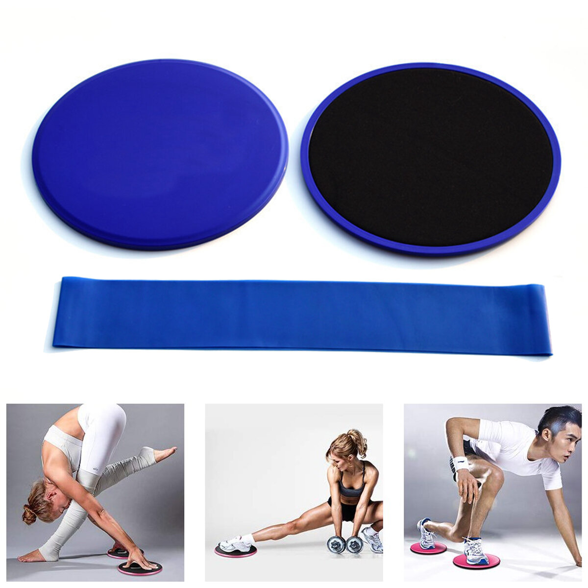 3 stuks Fitness Core Sliders Pad Weerstandsbanden Set Antislip Gliding Slider Sport Fitness Yoga Mat