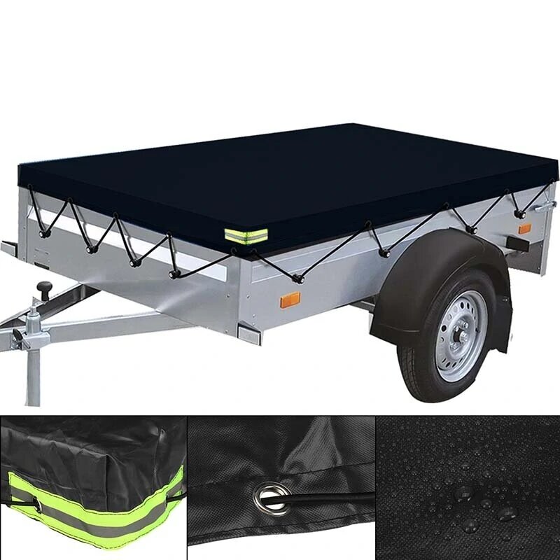 210-260cm 600D PVC WaterproofTrailer Cover Auto Roof Tent Heavy Duty Dustproof Protector Cover Trave