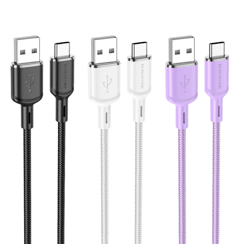

BOROFONE BX90 3A USB-A to Type-C Cable Fast Charging Data Transmission Copper Core Line 1M Long For Samsung Galaxy S22 S
