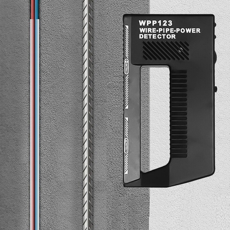 WPP123 Metaaldetector met digitaal display Zoek metaal Houten noppen Live draad Detecteren Wandscann