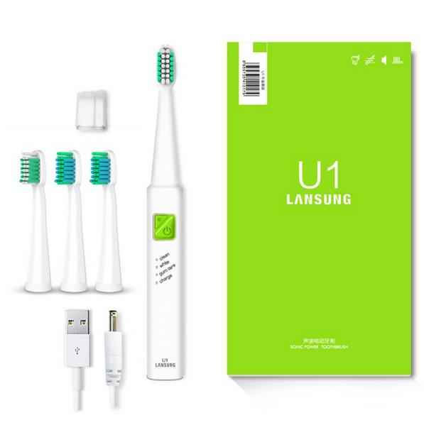 LanSung U1 USB Sonic Tanden Clean Whitening Slimme Elektrische Tandenborstel Mondopvang Oplaadbare