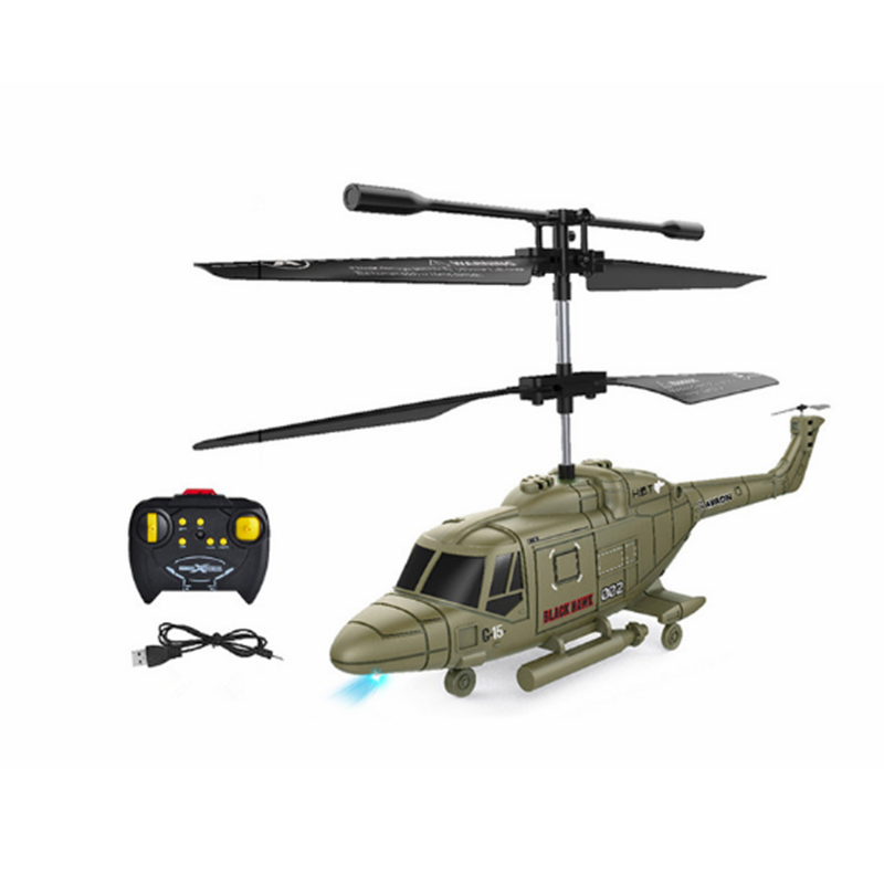 DWI 3.5CH Gyroscope Anti-Jamming System One Key Take Off Fall Resistance Military RC Helicopter RTF