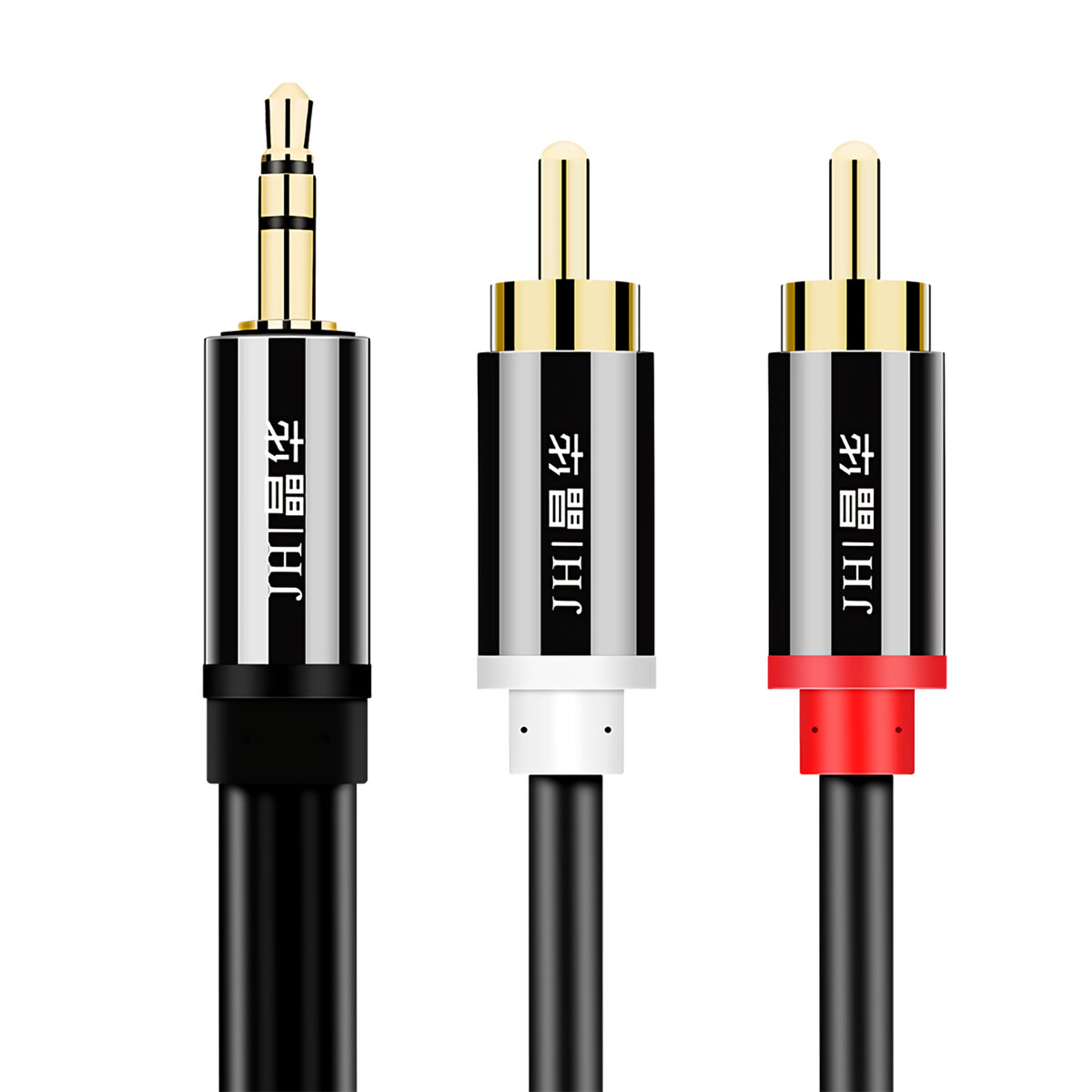 JINGHUA 3.5mm naar 2RCA Audiokabel 3.5mm HiFi Stereo Jack RCA AUX Kabel Y Splitter Kabel voor Mobiel