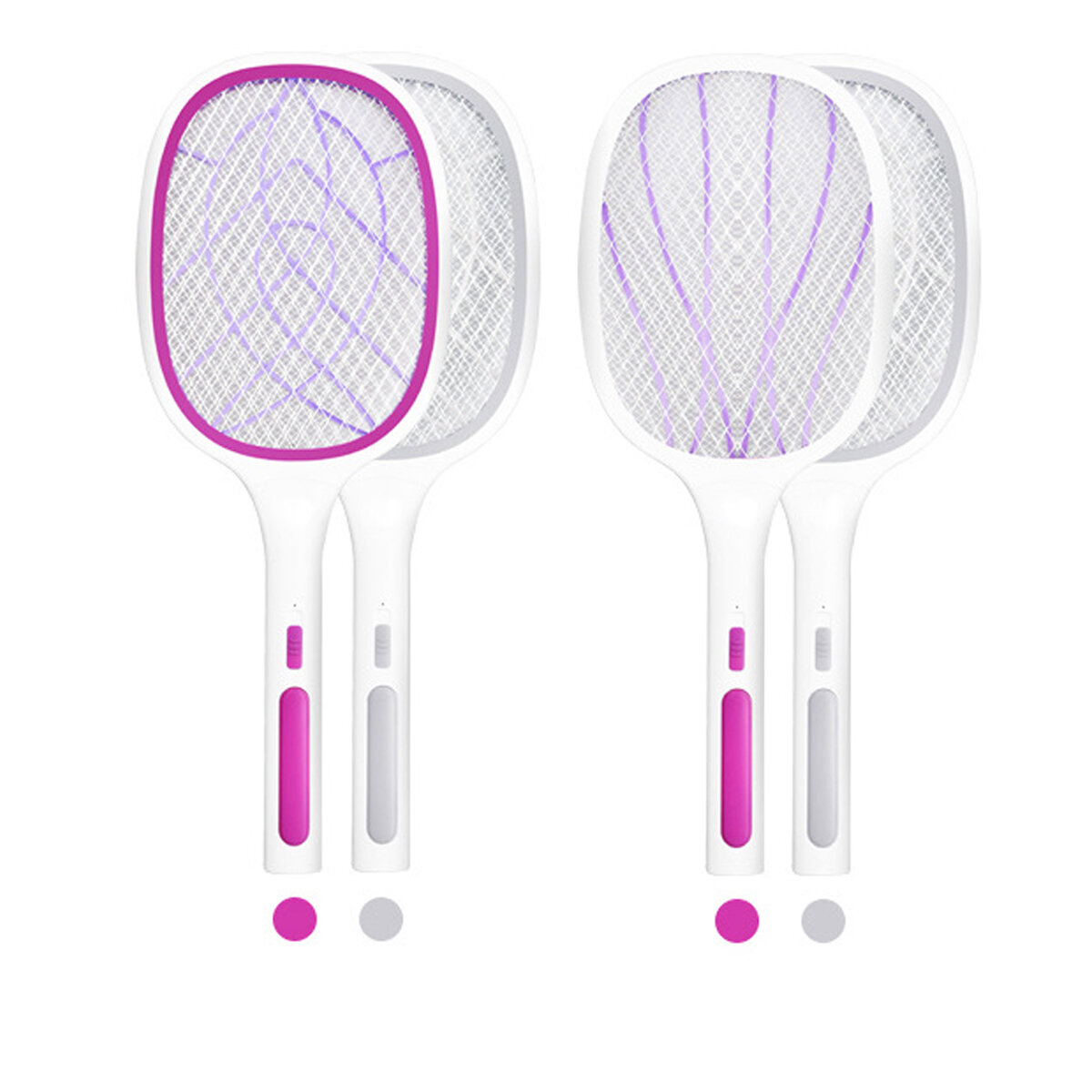 10 / 6LED Electric Flies Mosquito Swatter 3000V Anti Mosquito Fly Bug Zapper Racket Recarregável Summer Trap Flies