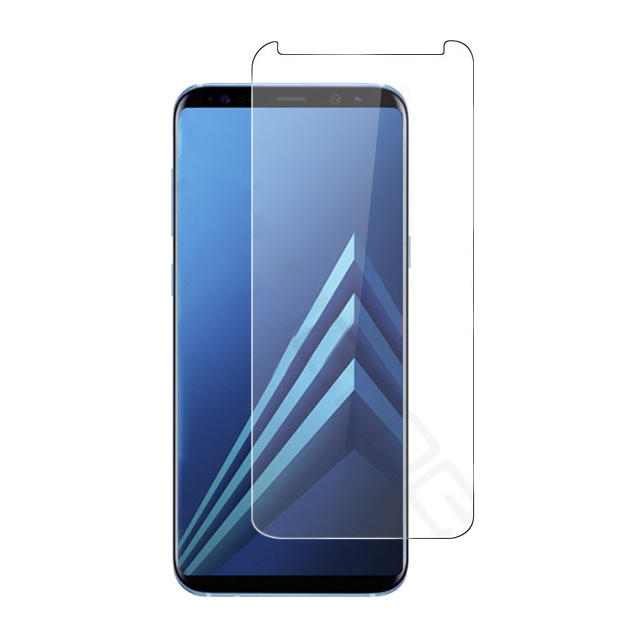 Gebogen rand gehard glas telefoon scherm beschermer voor Samsung Galaxy A8 2018
