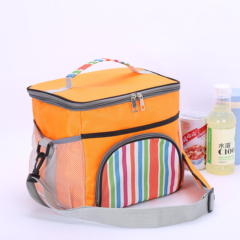 Draagbare lunch tas Thermische geïsoleerde snack lunch box Carry Tote opbergtas Reizen picknick voedsel etui