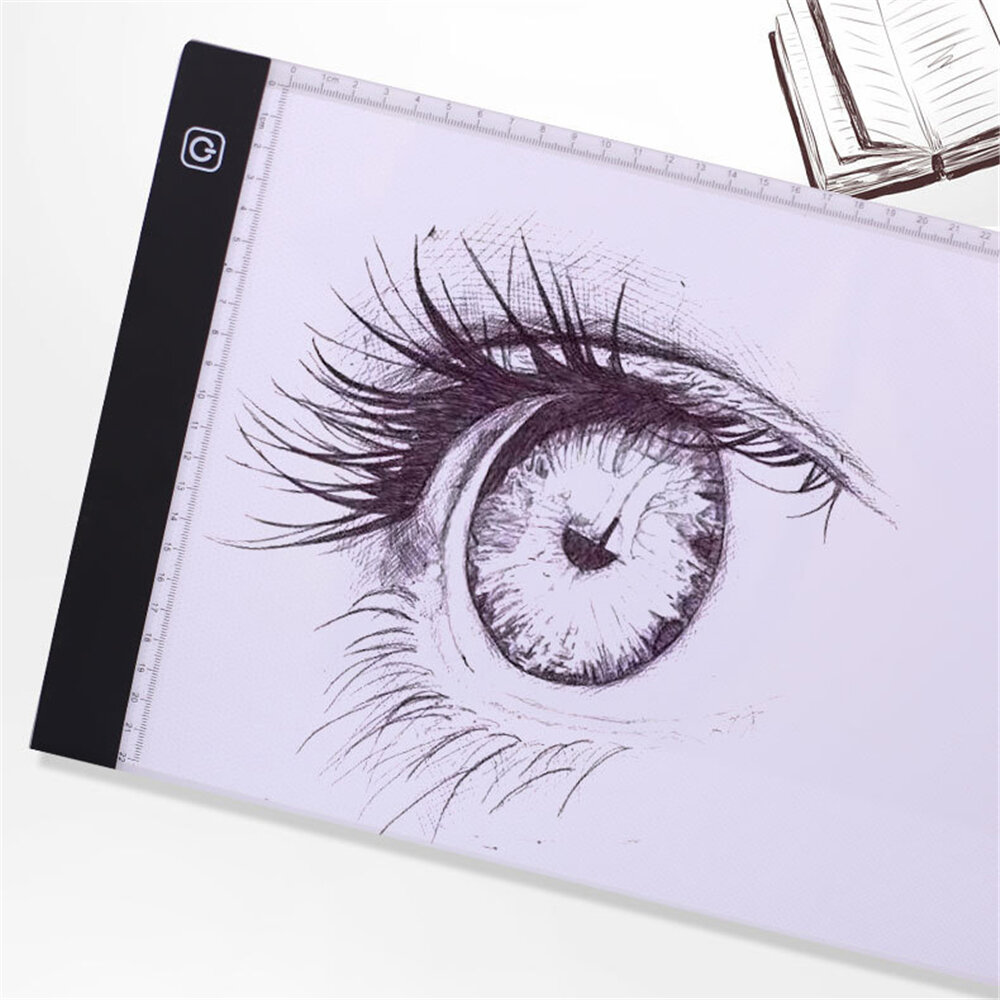 

JSW A5 LED Drawing Art Copy Pad Tablet USB Cable No Scale Painting Board Writing Sketching LED Light Pad Educational Gif