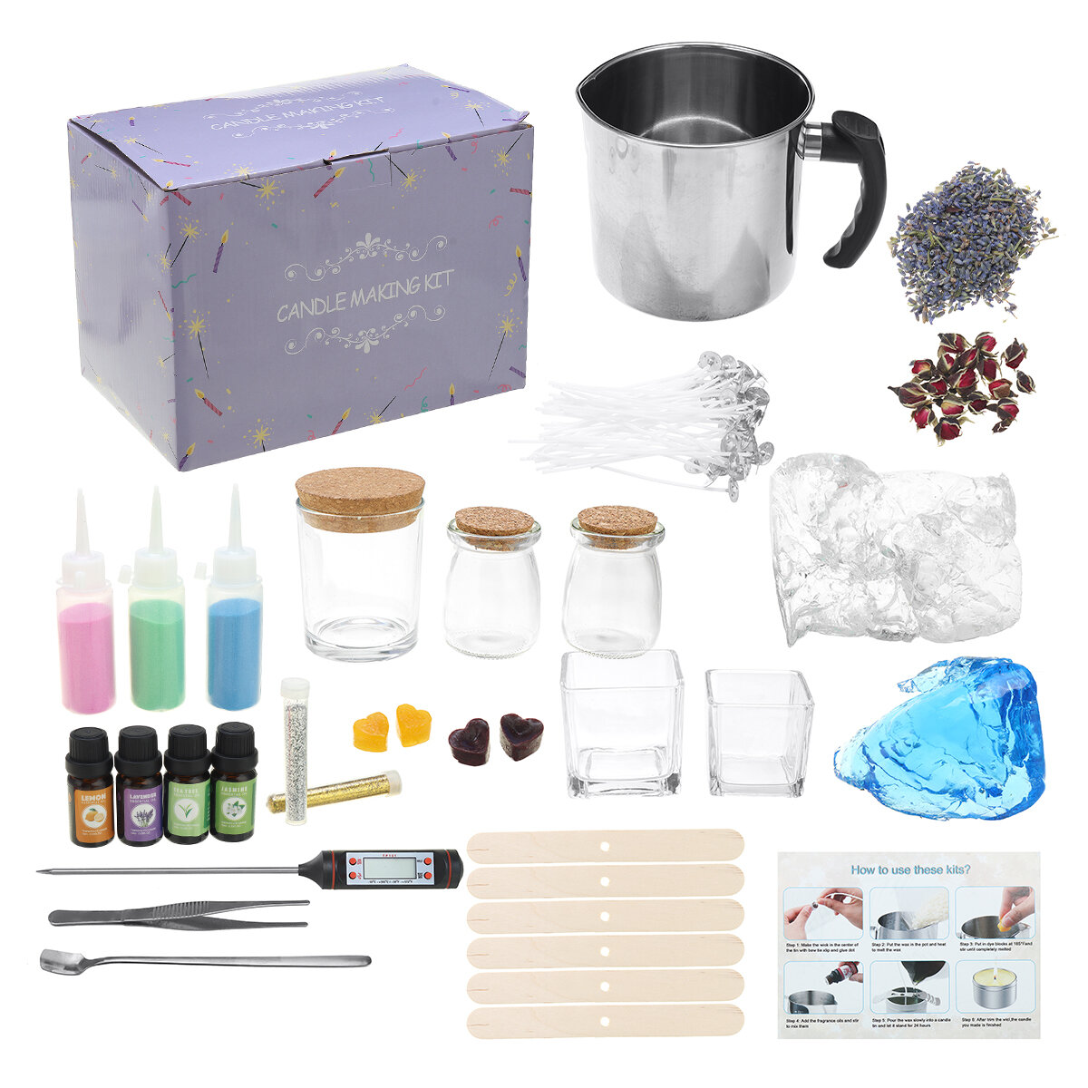 1PCS DIY Kaars Materiaal Kit Aromatherapie Jelly Candle ouder-kind Romantische Kerst Diy Kaars Handg