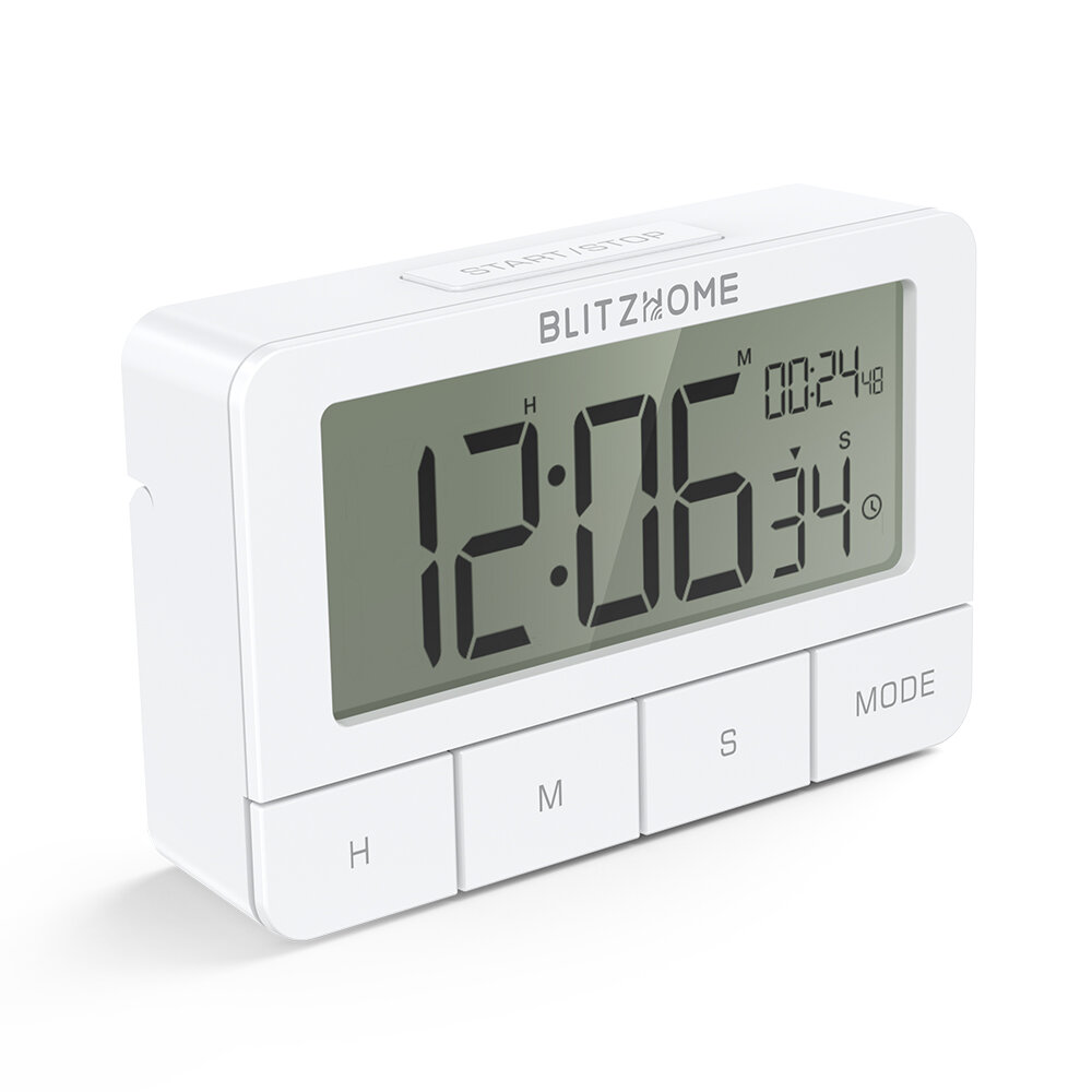 BlitzHome BH-TR01 Chronograph Electric Clock Kitchen Timer Multi-mode Large HD LCD Screen Alarm Cloc