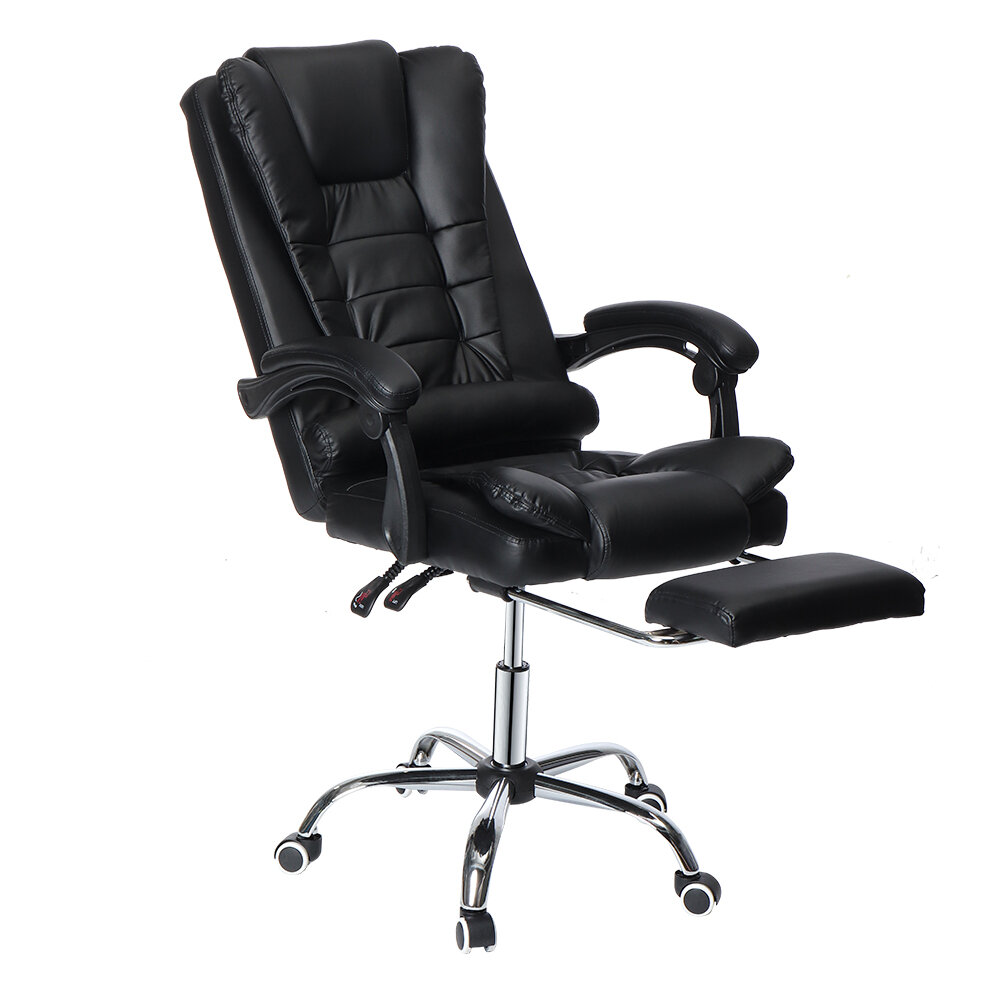 Douxlife® Classic MC-CL01 Executive Office Chair Ergonomic Design with 135°Reclining Retractable Footrest PU Leather Lum