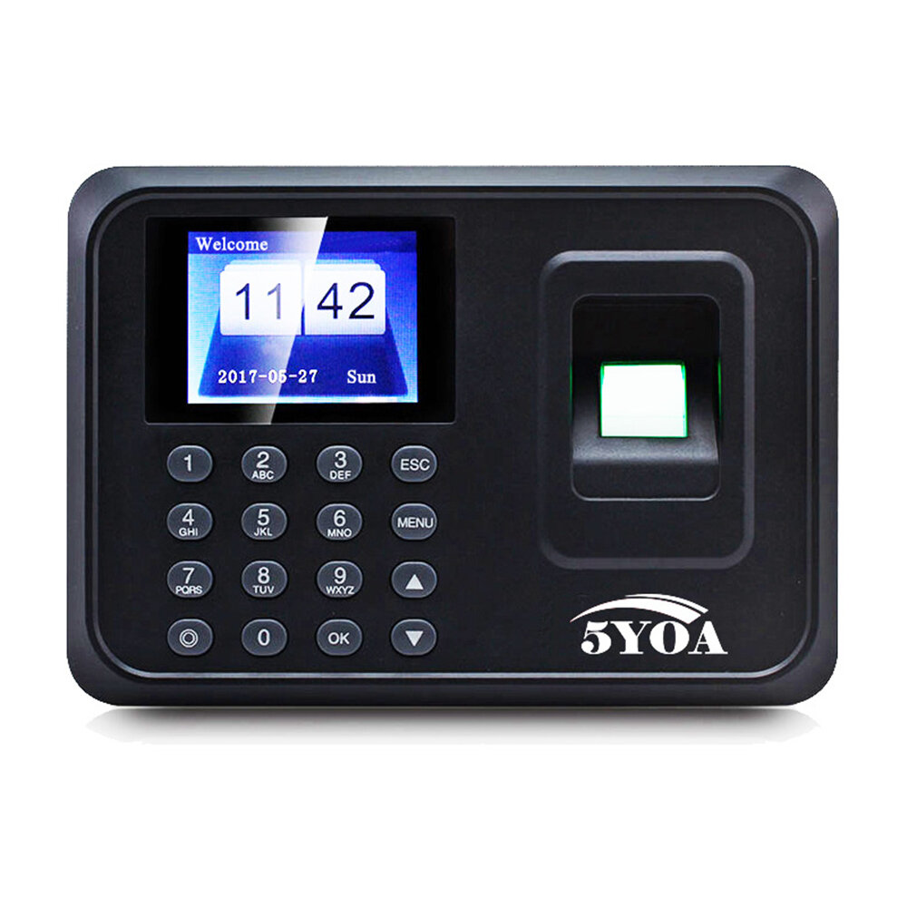 

5YOA A01 Система посещаемости Биометрическая система посещаемости USB-считыватель отпечатков пальцев Время Часы Машина о