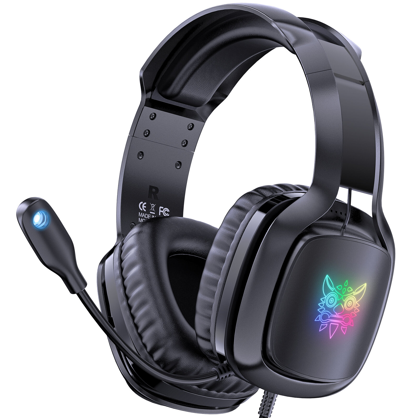 ONIKUMA X21 RGB-gamingheadset GB Light Stereo Ruisonderdrukkende hoofdtelefoon met microfoon-audioad