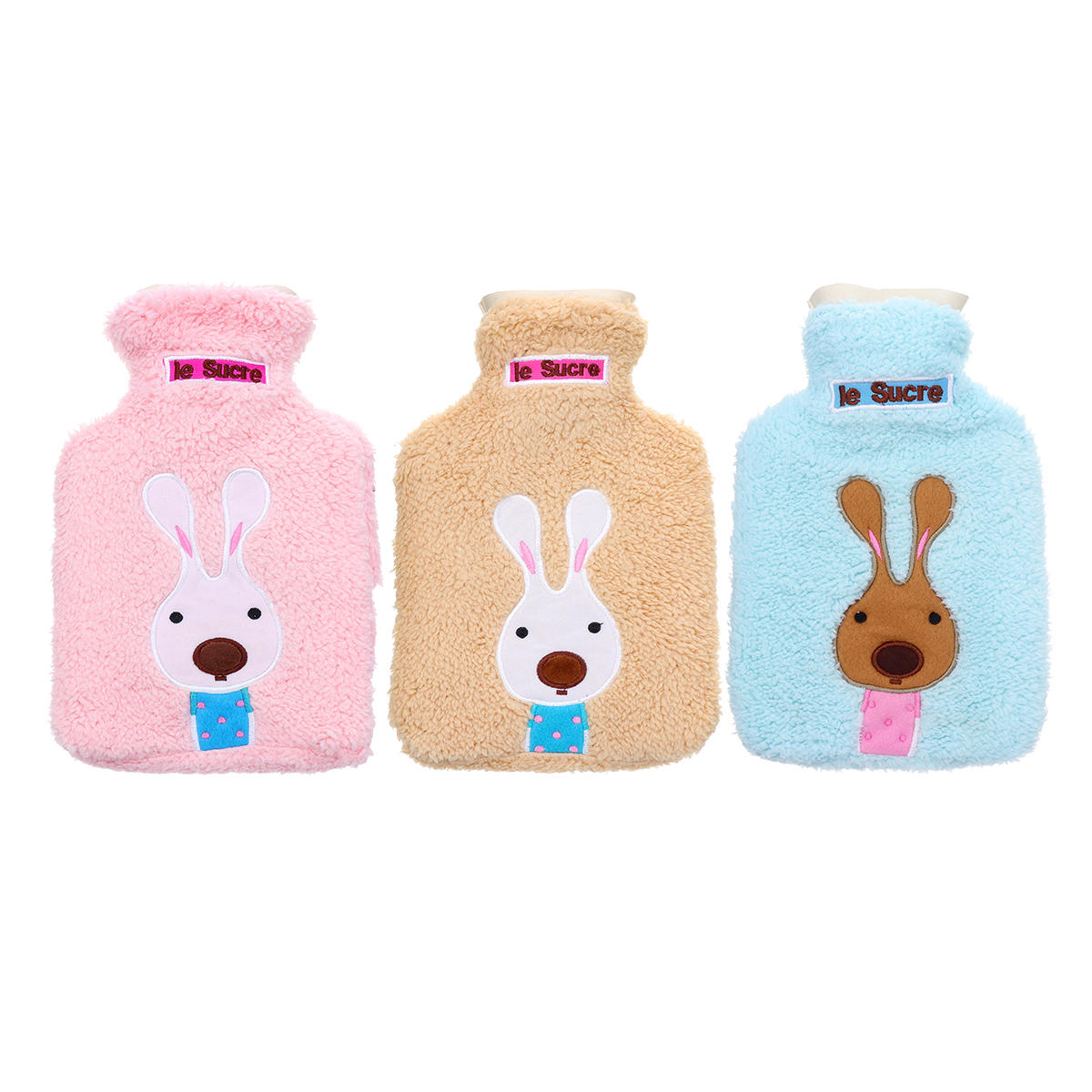 21x14cm Φορητή τσάντα μπουκαλιού ζεστού νερού Creative Cute Cartoon Rabbit Hand Warmer