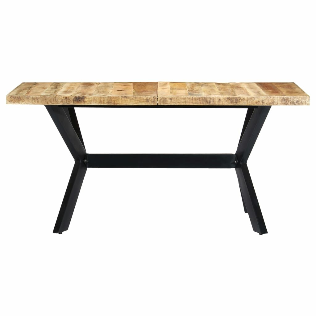

Dining Table 63"x31.5"x29.5" Solid Rough Mango Wood