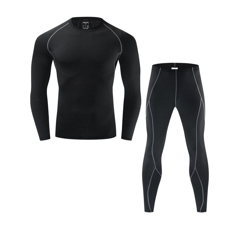 WOSAWE Winter Cycling Base Layer Long Sleeve Thermal Breathable Underwear Men Running Ski Sports Underwear Clothing