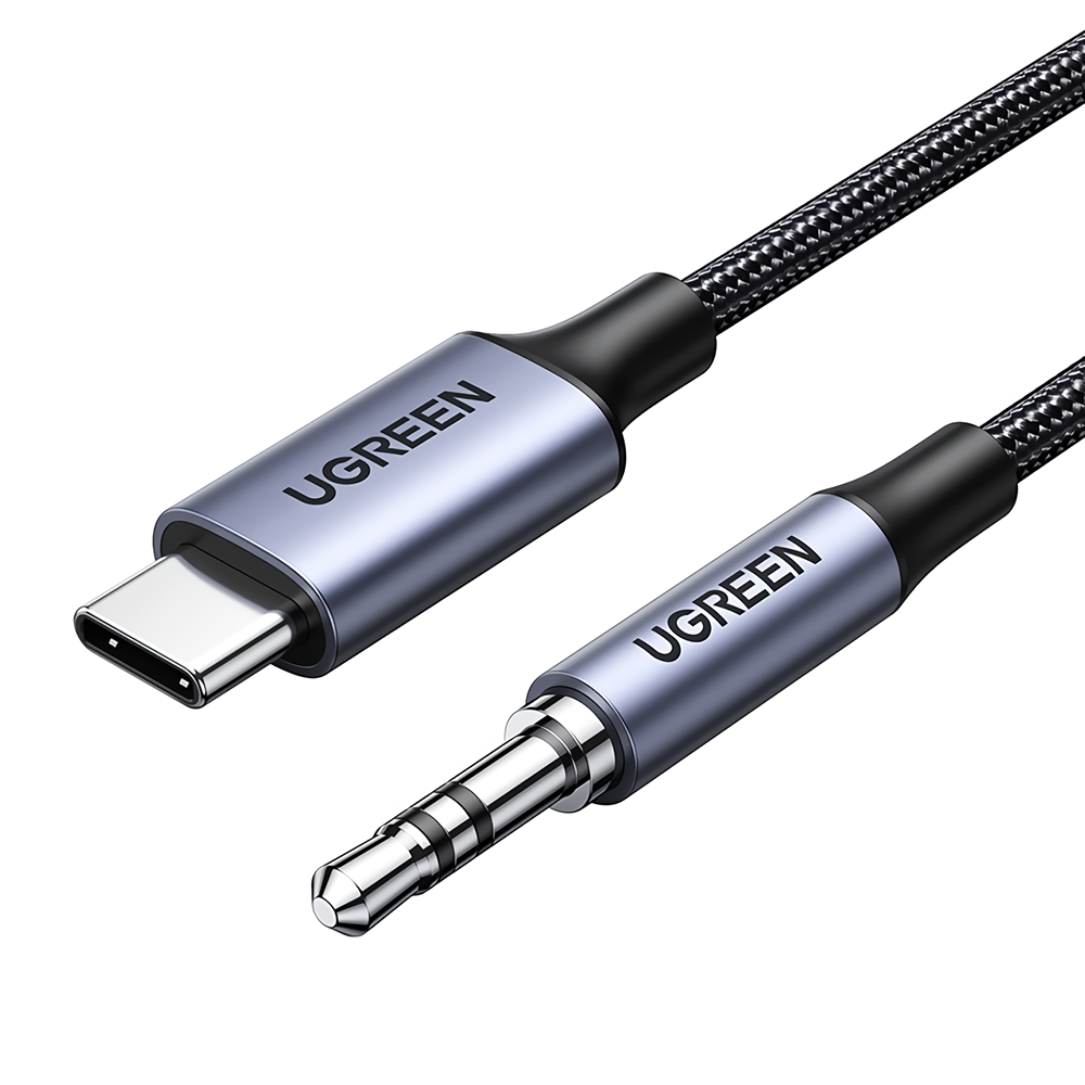 UGREEN USB C naar 3.5mm Audio Aux Kabel 1m DAC Chip Hoofdtelefoon Type-C Mannelijke Jack Plug Adapte