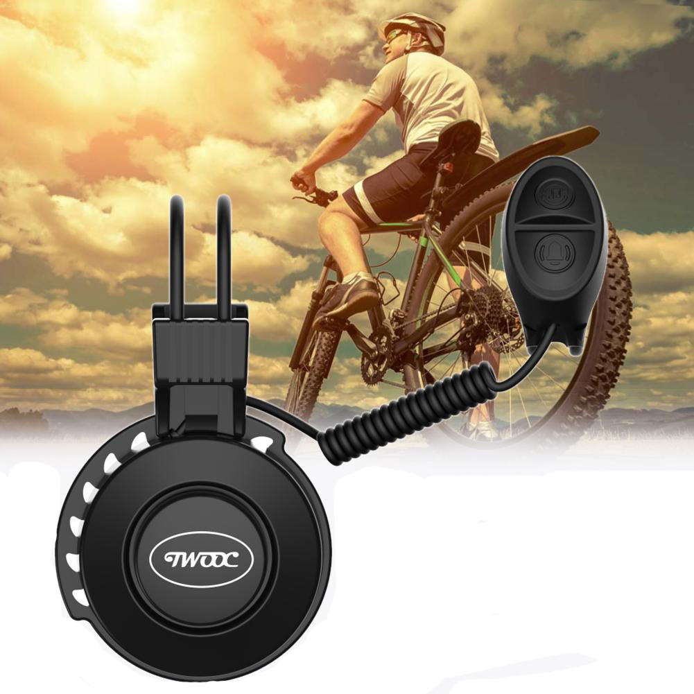 

TWOOC Upgraded USB Charging Electronic Bike Bell Waterproof 50-100dB Adjustable 4 Modes Low Noise Bike Alarm Bicycle Acc