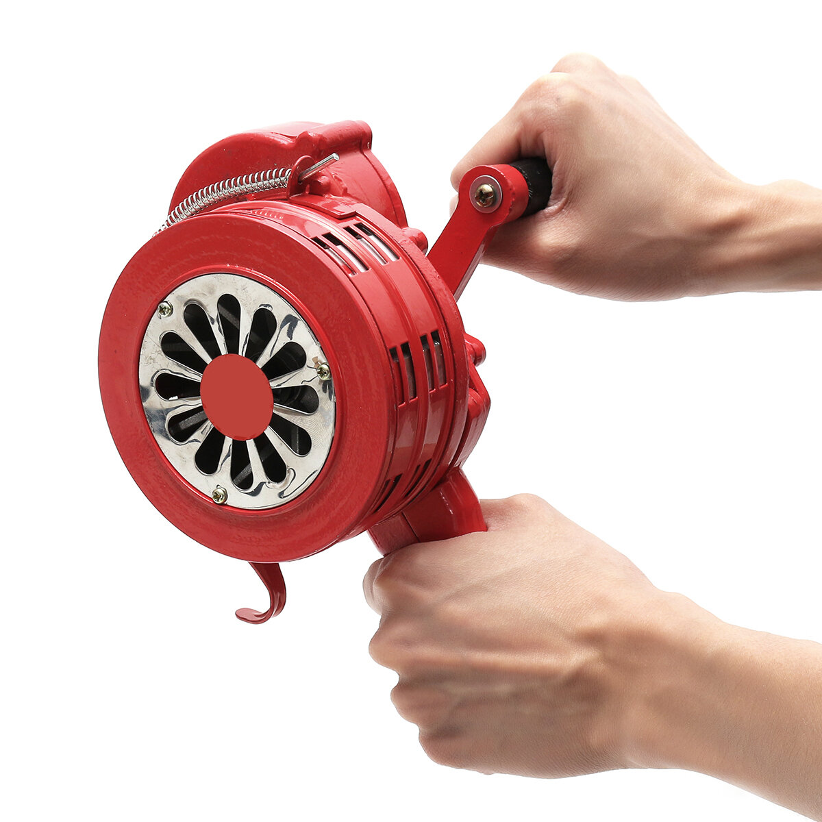 Handheld Loud Hand Crank Handmatig Bedienbaar Air Raid Alarm Draagbaar Sirene Red