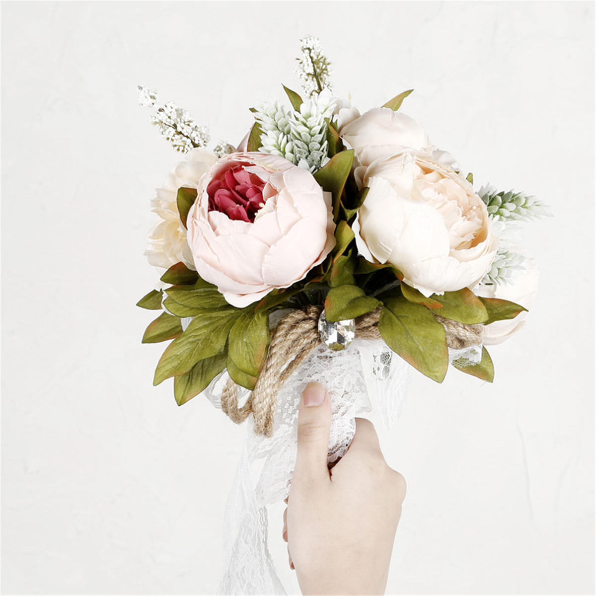 

Women Bridal Bouquet Artificial Flower Rose Accessories Bridesmaid Wedding Favors Decor