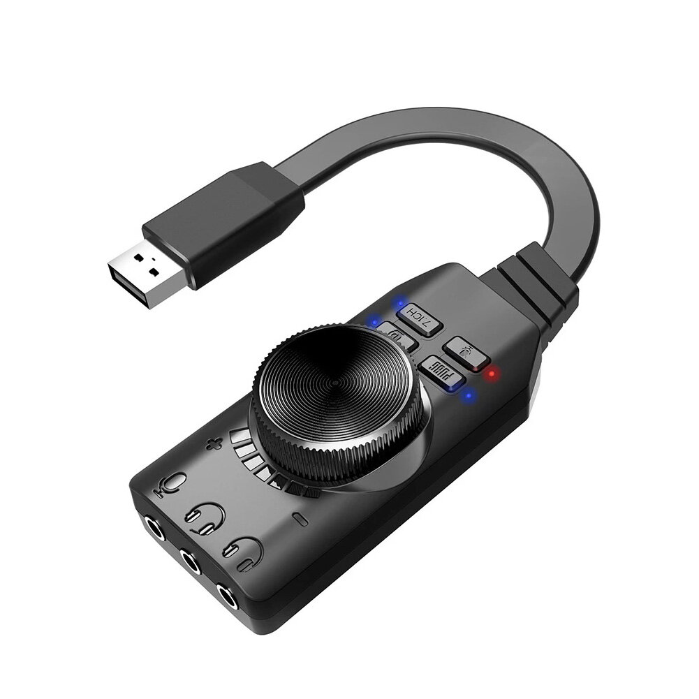 USB 7.1 canale dispositivo audio esterno di schede Audio Adattatori Per Laptop PC DESKTOP 