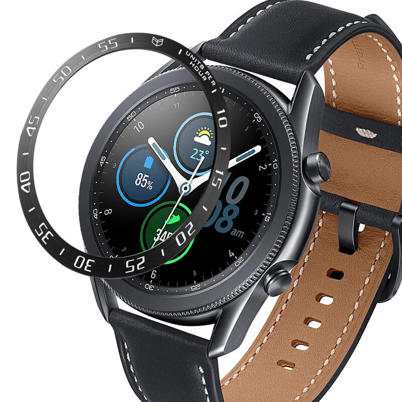 Sikai Time / Speed Tachymeter Scale Metal Outer Edge Cover Watch Bezel Ring Dial for Samsung Galaxy Watch 3 41 / 45mm