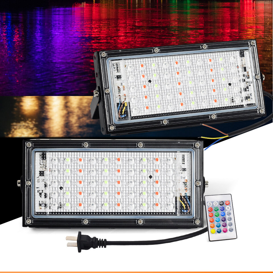 best price,outdoor,waterproof,220v,50w,rgb,led,flood,light,discount