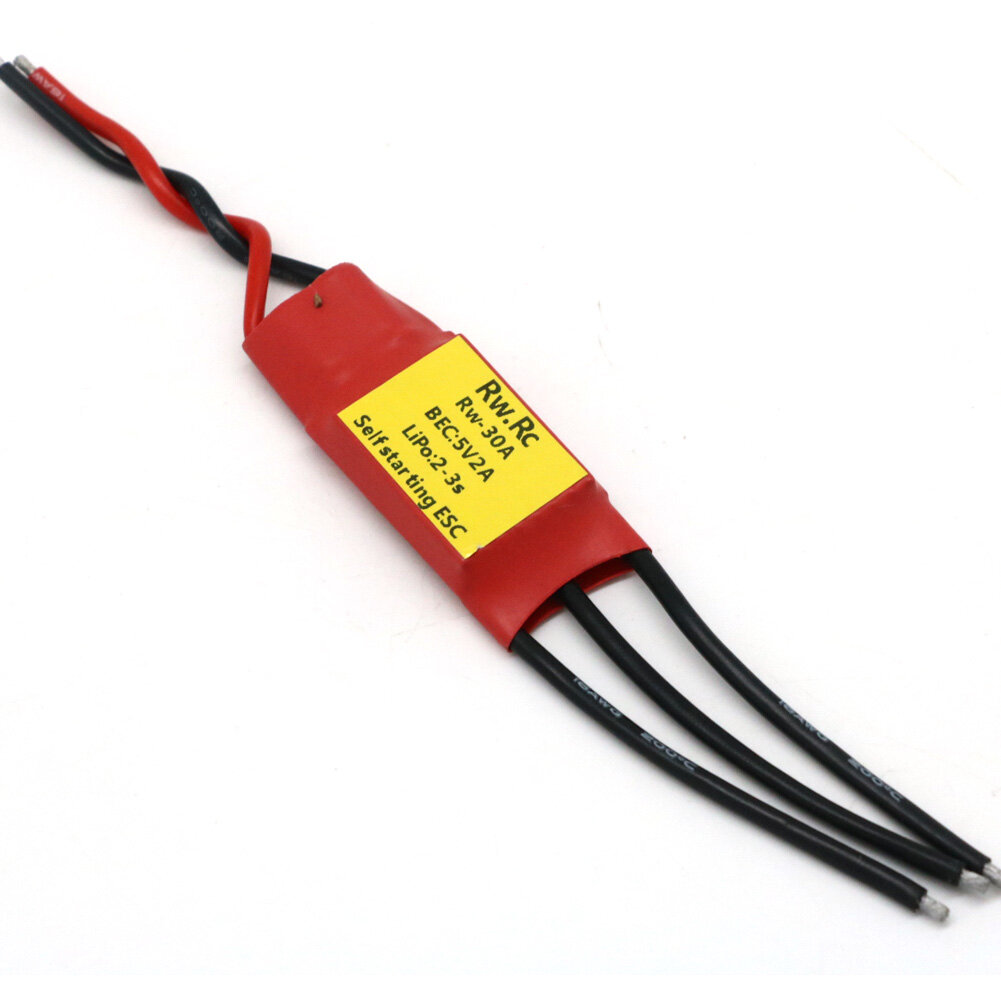 RW.RC 30A One-way Self-starting Brushless ESC With 5V/2A BEC Support 2S-3S for Fans Electric Skatebo
