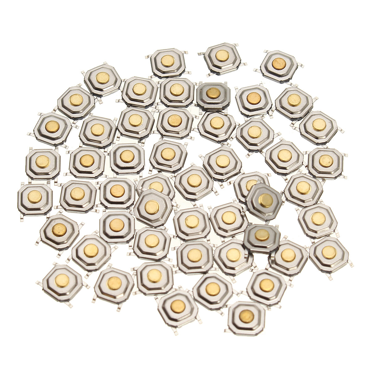 

50Pcs DC12V 4 Pins Tact Tactile Push Button Momentary SMD Switch 5x5x1.5MM