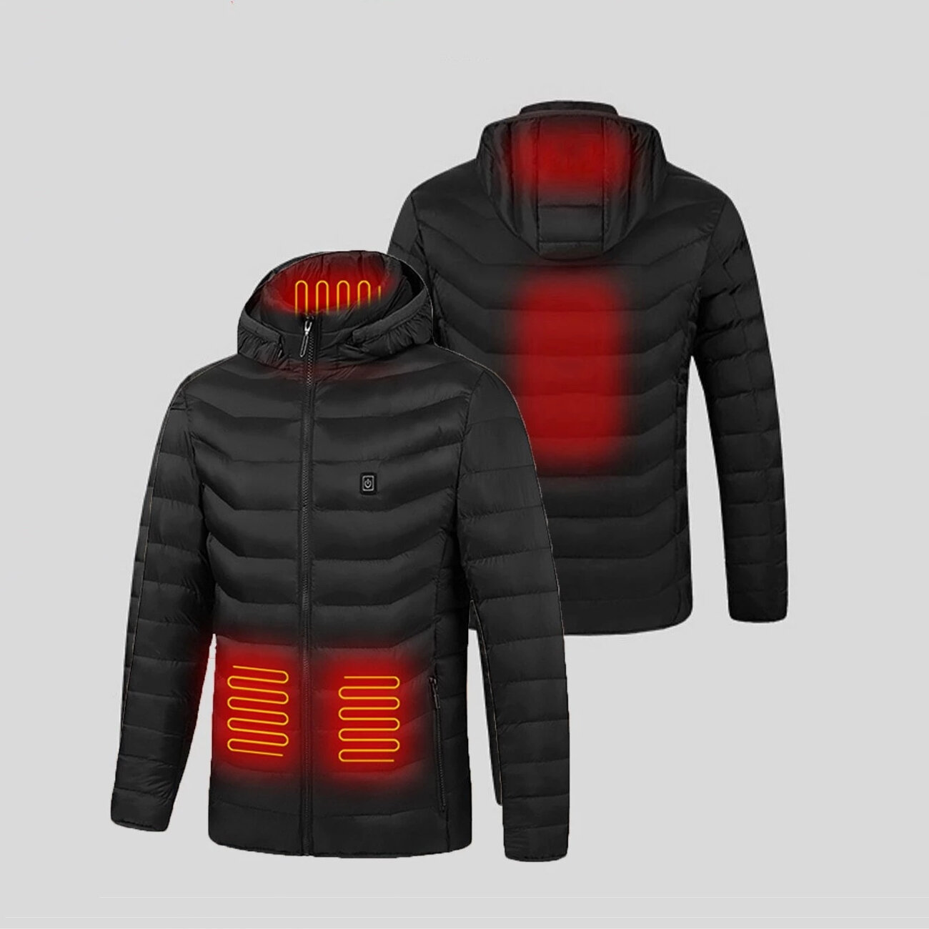 

4 Areas Winter Outdoor Charging Heating Jackets Temperaturing Heated Jackets USB Men's Women's Warm Sports Thermal Heata