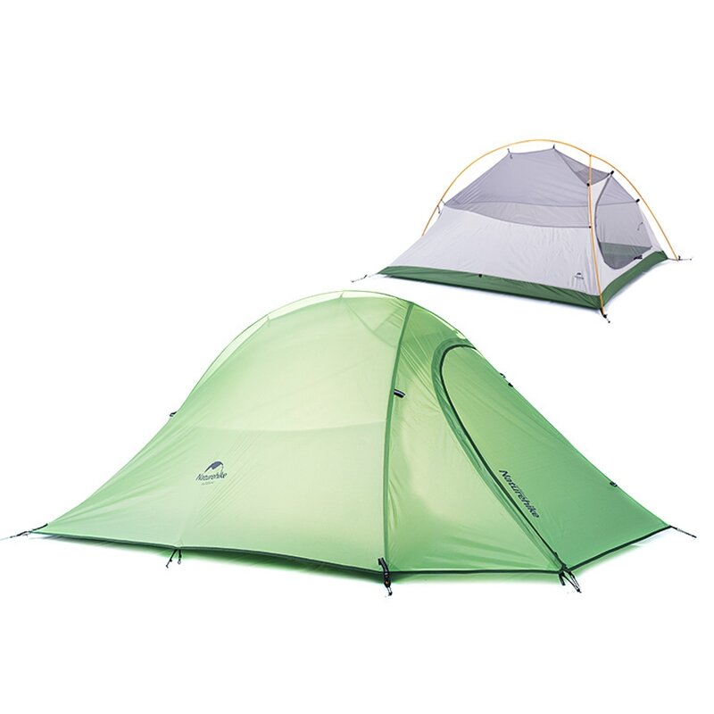 Naturehike NH15T002-T Camping en plein air 2 personnes tente double couche étanche anti-UV parasol