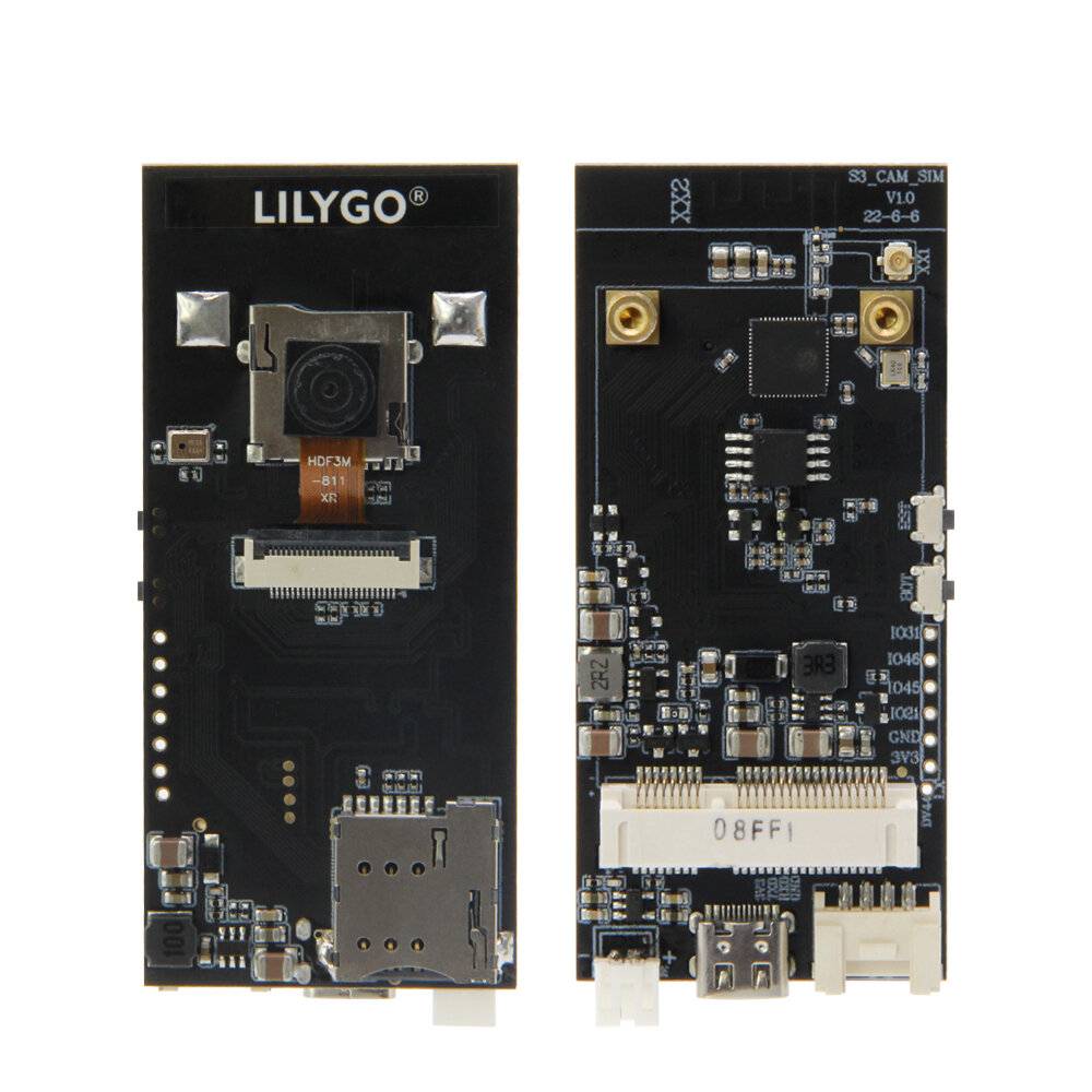 

LILYGO® T-SIMCAM ESP32-S3 CAM макетная плата Wi-Fi Bluetooth 5.0 беспроводной модуль с OV2640 камера TF слот Адаптироват