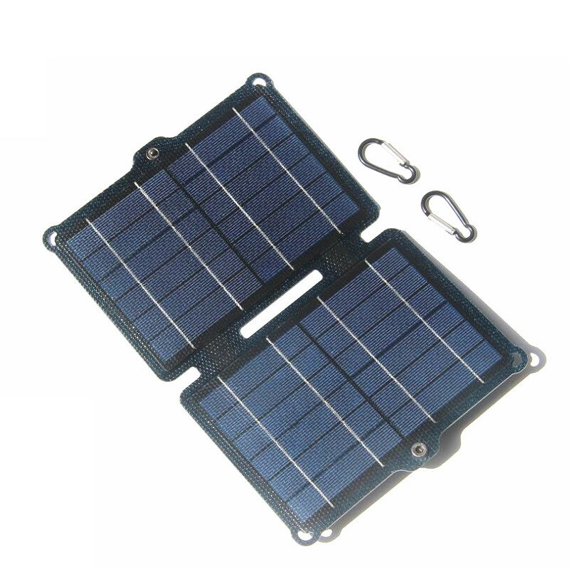 8W 5V ETFE Zonnepaneel Oplader Dual Usb-poort Opvouwbare Solar Bag voor Outdoor Reizen IPX6 Waterdic