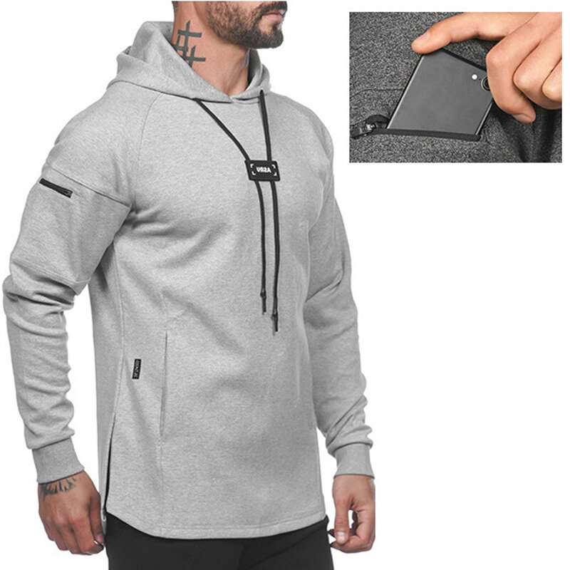 Men's Pullover Hoodie Sports Tops Spring Autumn Soft Breathable Sweat-absorbing Sports Tops Outdoor 
