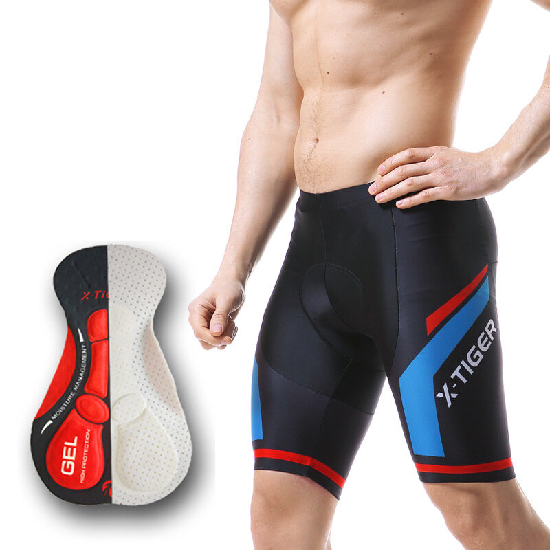 X-Tiger Coolmax 5D Shorts de vélo rembourrés Shorts de vélo VTT antichoc Shorts de vélo de route Ropa Ciclismo Collants pour homme femme