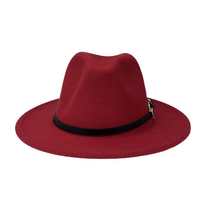 Men Women Vintage Felt Panama Style Beach Hat England Wide Brimmed Top Hat