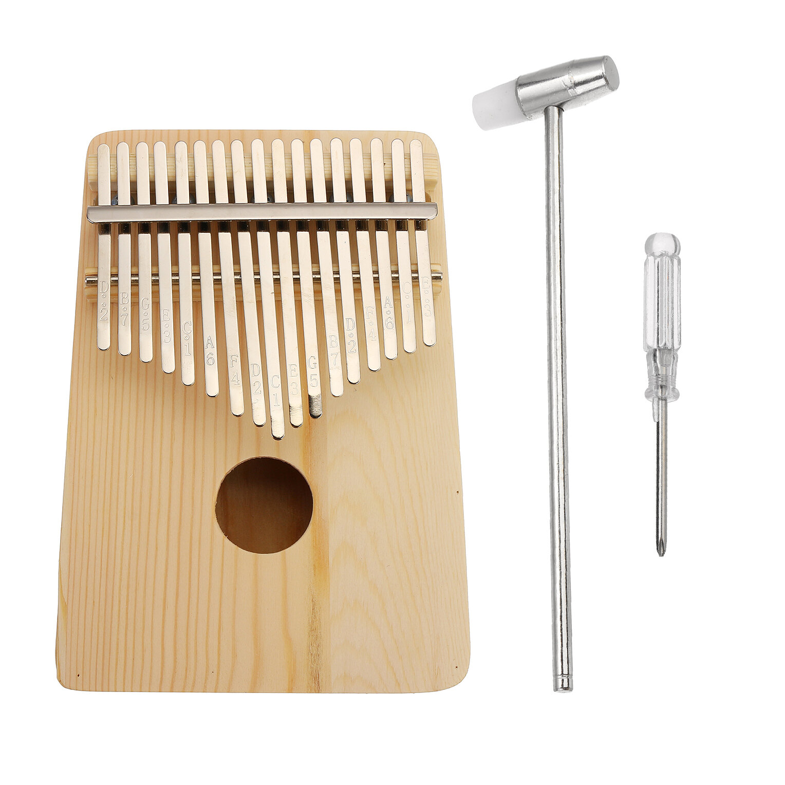 

17 Key Kalimba Wood Thumb Piano Finger Keyboard Instrumentw/Tuning Hammer Gift