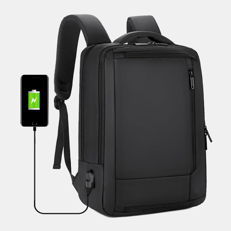 Men 15.6 Inch USB Charging Business Laptop Bag Backpack