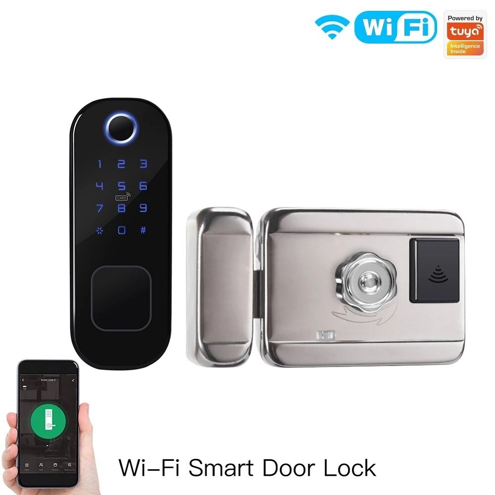 MoesHouse Tuya Smart Digital Lock Door Fingerprint Lock Smart Home Waterproof Security Lock Password Lock for Home Hotel