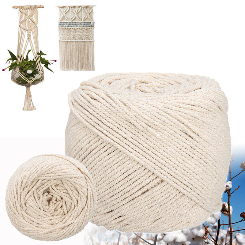 6/8/10/12mm Diameter Cotton Rope Macrame Cord Art Craft Twisted String for DIY Handmade Tying Thread Cord
