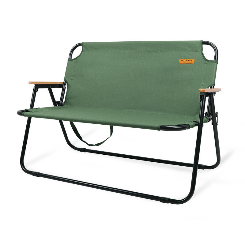 HTK Cadeira de acampamento dobrável preguiçosa individual / dupla Banquinho de praia Assento de pesca leve ao ar livre Carga máxima de 200 kg