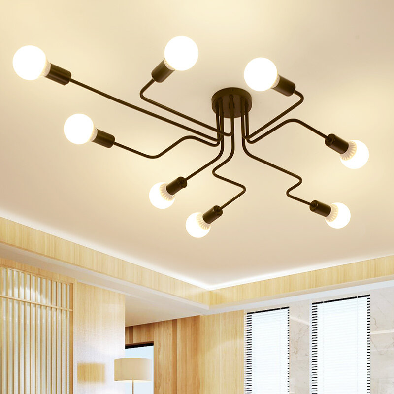 110-240V 4/6/8 Hoofden LED Plafond Kroonluchter Hanglamp Lampenkap Studie Slaapkamer