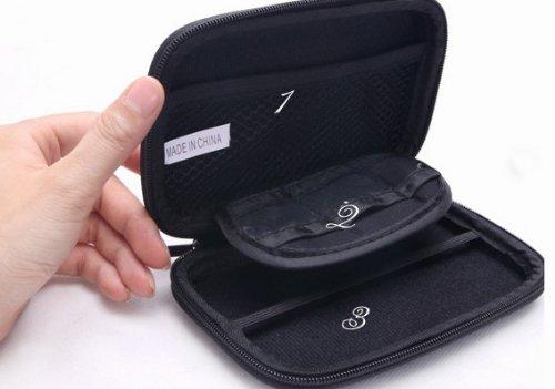 Portable External Hard Drive Disk Pouch Bag HDD Carry Cover USB Cable Storage Case Organizer Bag for
