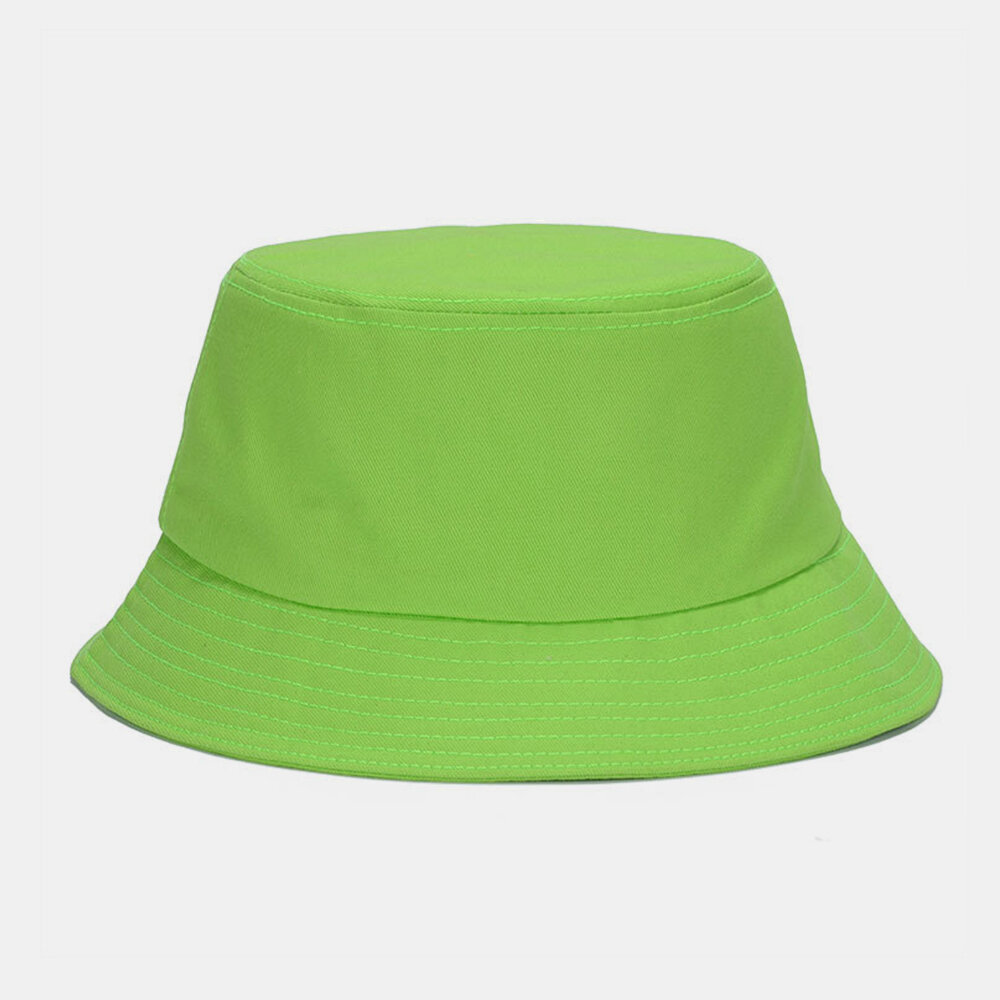 Unisex Fashion Casual Jelly Color Solid Poetable Sunscreen Outdoor Sun Hat Bucket Hat