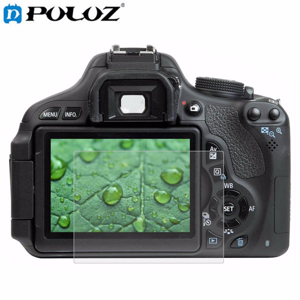 PULUZ Camera 2.5D Gebogen rand 9H Oppervlaktehardheid Gehermde Glas Displaybescherming voor Canon 65