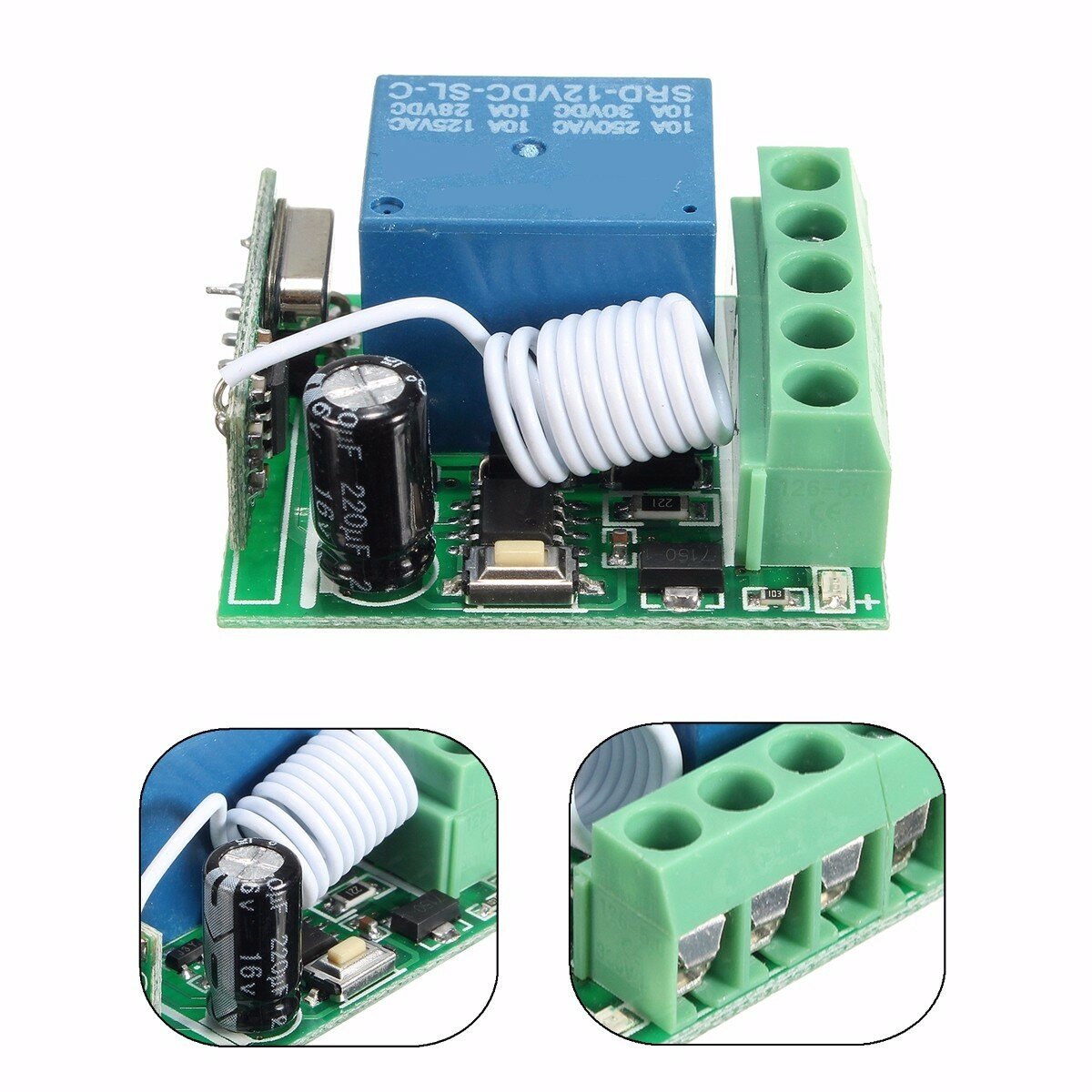 20pcs DC12V 10A 1CH 433MHz Wireless Relay RF Remote Control Switch Receiver Module