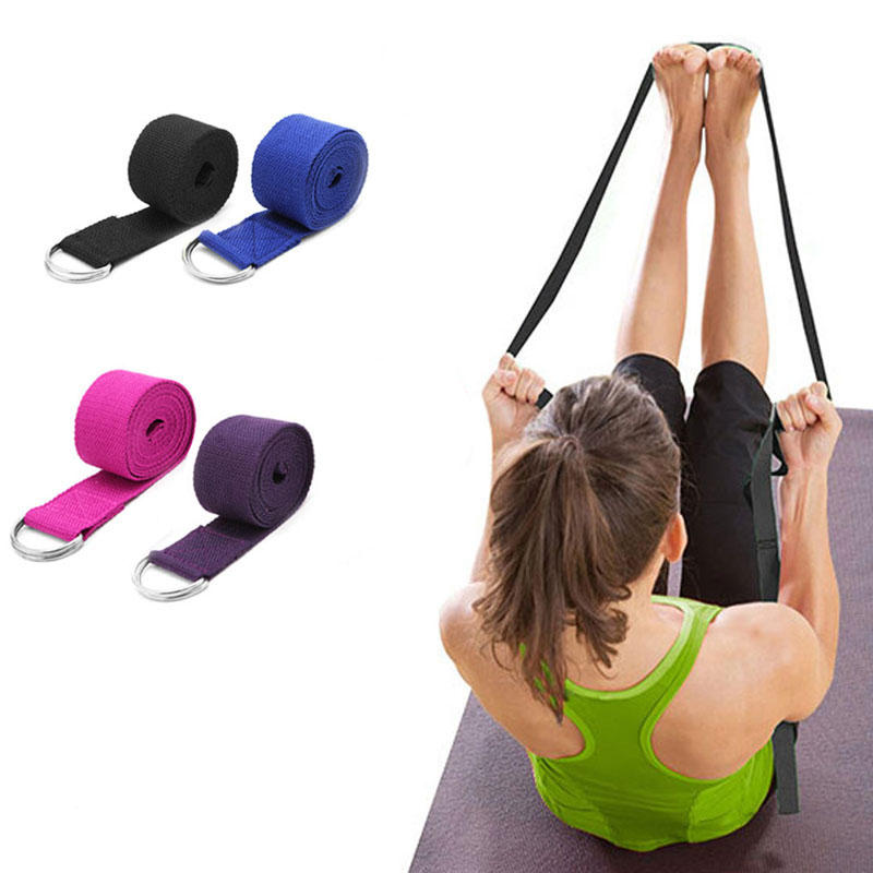 Cotton Yoga Stretch Strap Training Belt Waist Leg Fitness Gym 70.08" 180cm 