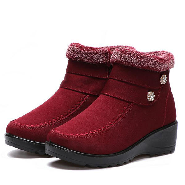 41% OFF on High Top Keep Warm Suede Cotton Shoes Casual Snow Boots